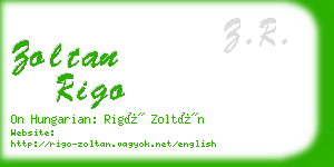 zoltan rigo business card