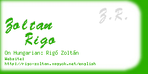 zoltan rigo business card